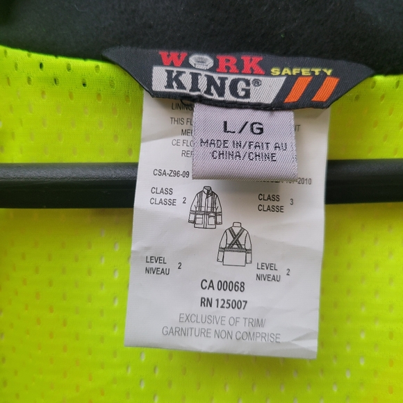 Work King Safety Rain Jacket Size Large - Picture 14 of 15
